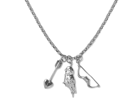 Trio Motif Necklace Silver