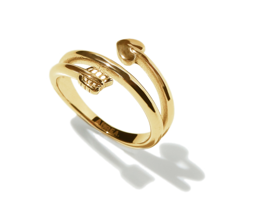 Arrow Spiral Ring Gold
