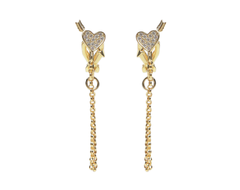 Pavé Worth Struck Chain Earclip Gold
