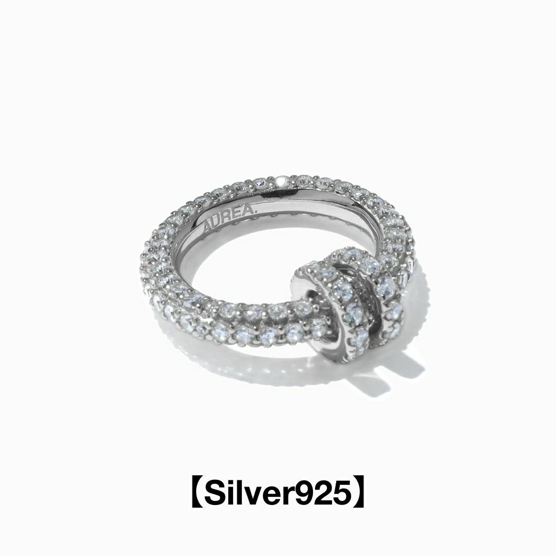 Pavé Hoop Ring【Silver925】(Silver) | AUREA.
